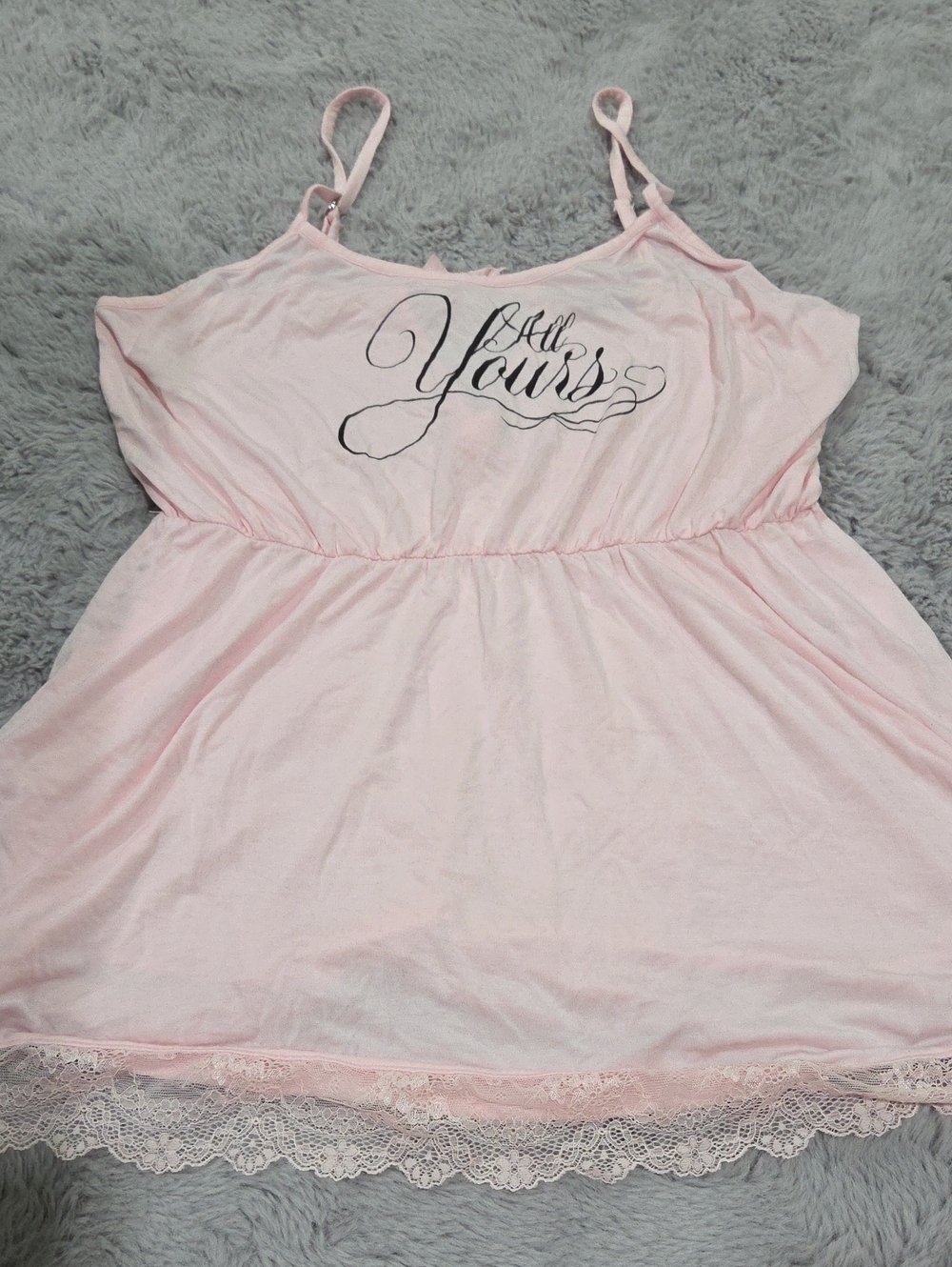 Wildfox Intimates Wedding All Yours Soft Pink Lace-Trim Nightgown